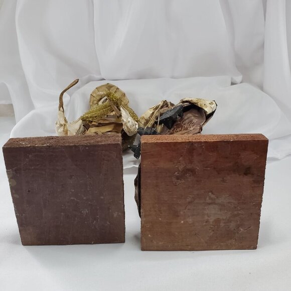 VTG handmade Mexican paper mache folk art couple Farmer & Lady Figurines - Picture 15 of 16